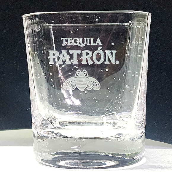 Set of 6 Silver Patron Tequila Shot Glasses with Empty Display Bottle - Picture 4 of 9